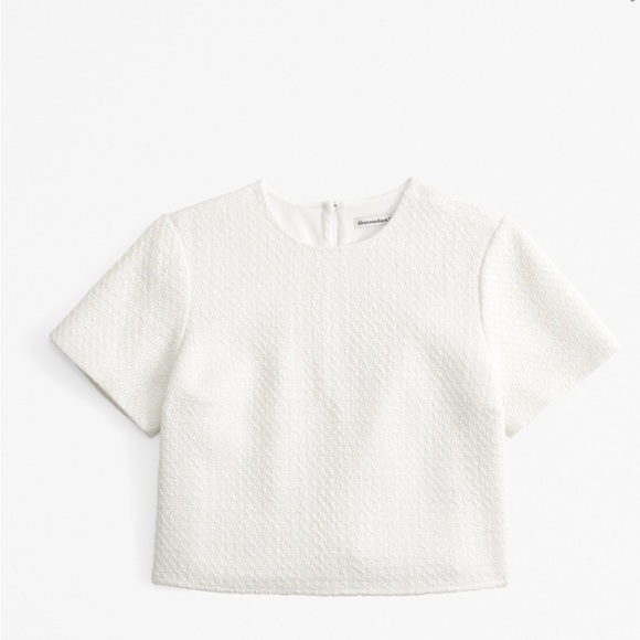 🔆 Abercrombie & Fitch tweed woven tee - Size Small - Picture 1 of 5